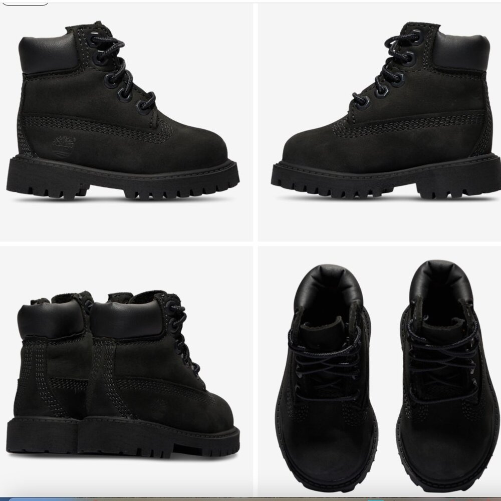 Timberland Toddler Boys' Black Boots Sz. 9C Waterproof Winter Timbs Boots